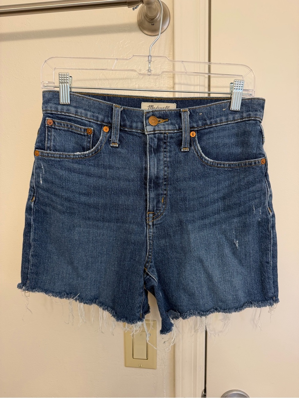 Madewell Blue Denim High Rise Jean Shorts Size 28